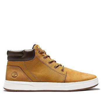 Timberland Férfi Davis Square Mixed-Media Chukka Bakancs Teve